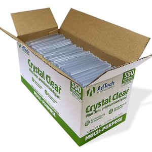 AdTech Hot Glue Sticks, 4 Inch Mini Size, Clear (550 Sticks) | Multi-Temperature, Quick Bonding for Crafting, DIY & School Projects | Fits Mini Glue Guns | Made in the USA