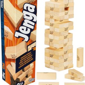 Official Hasbro Games Jenga Game | Digital Die for 6 More Ways to Play | Original Wood Block Game | Stacking Tower | Ages 6+ | 1+ Players | Party Games